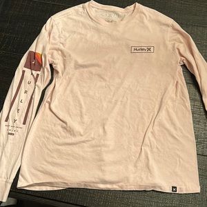 Hurley Men’s Size S Pink long Sleeve tee